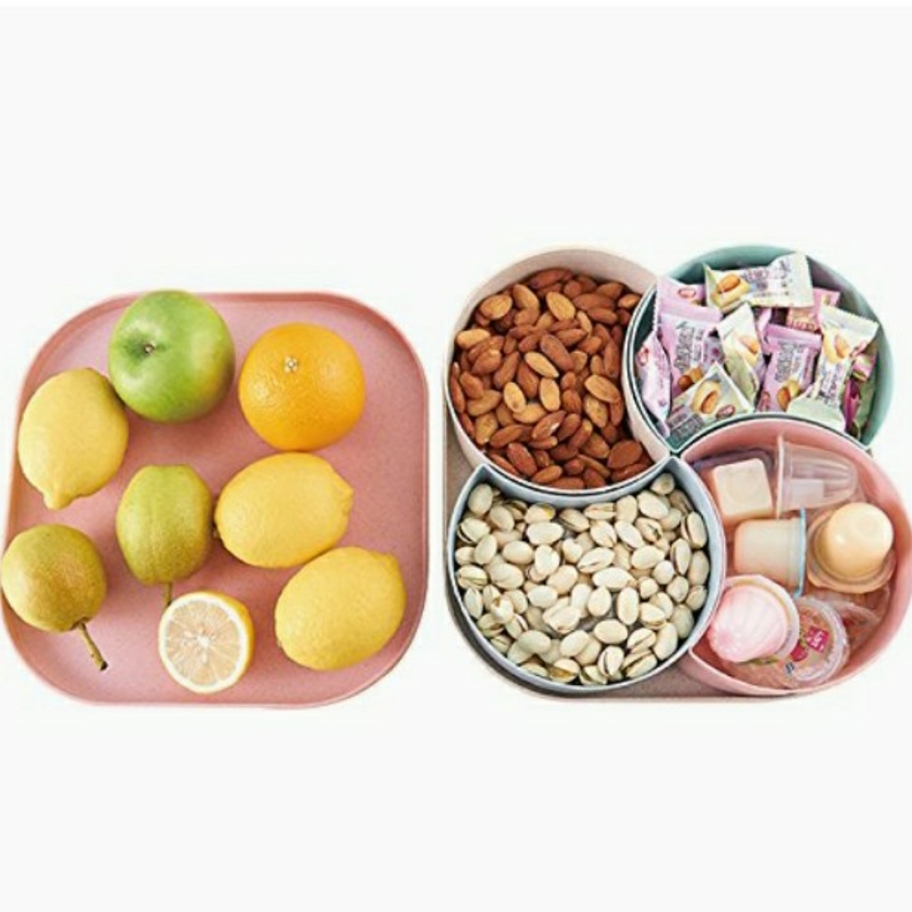 Pink Divided Serving Box